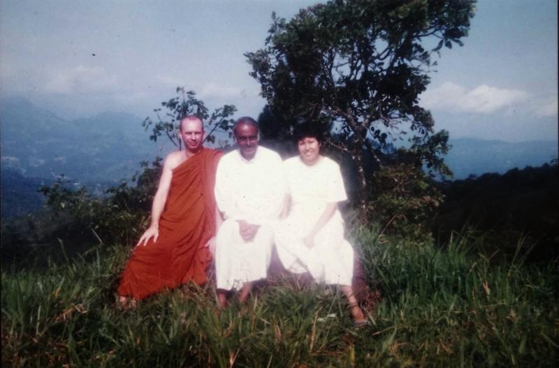 With Ven Dhammika and Friend, Sri Lanka, 1990s